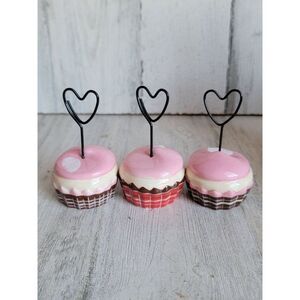 Valentine cupcake photo holder heart set Xmas home decor sweets baking